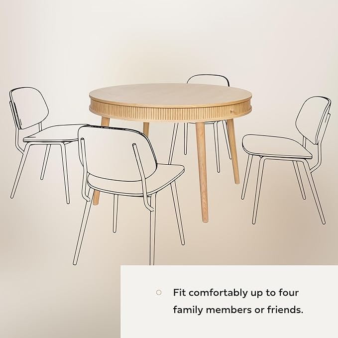 WERMO 47'' Round Dining Table for 4 People - Image 4