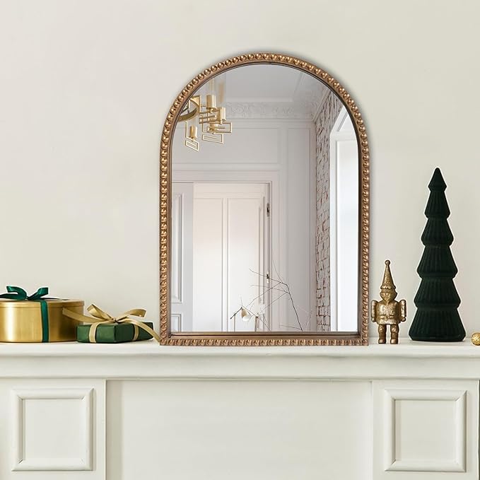 ironsmithn Gold Arched Mirror, Marlowe Decorative Accent Mirrors - Image 9