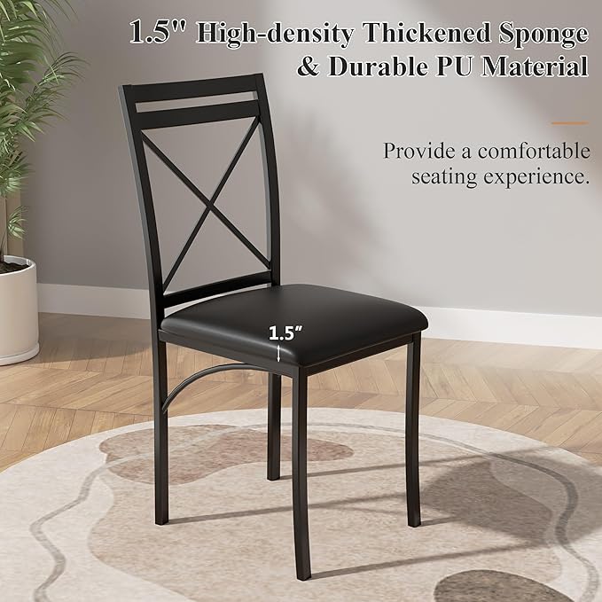 VECELO 5 Piece Dining Table Set - Image 5