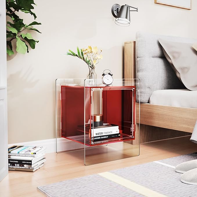 Acrylic Nightstand Colorful Bedside Table - Image 2