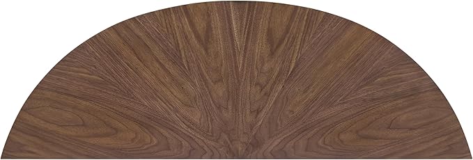 Martin Svensson Home LAX Walnut Brown 48-Inch Half-Moon Wood Sofa Console Table - Image 7