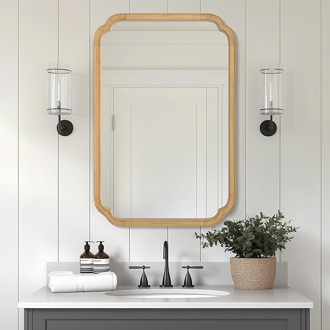 WallBeyond 24" x 36" Rounded Corner Arch Wall Mirror by WallBeyond