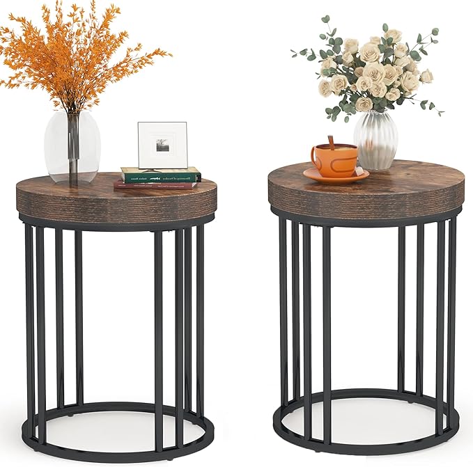 LITTLE TREE Round Side Table, End Table by LITTLETREE