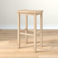 Grain & Grove Smith Collection Solid Wood Bar Stool, 30 inch Saddle-Seat Bar by GrainGrove
