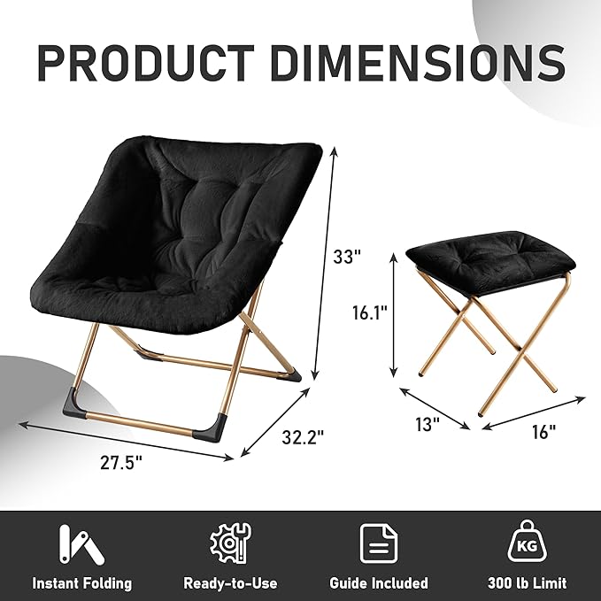 Comfy Oversized Saucer Chair - Image 3