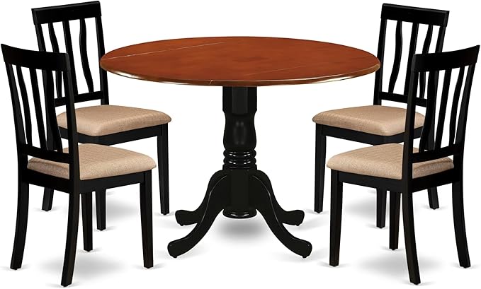 East West Furniture DLAN5-BCH-C 5 Piece Dining Table Set by EastWestFurniture