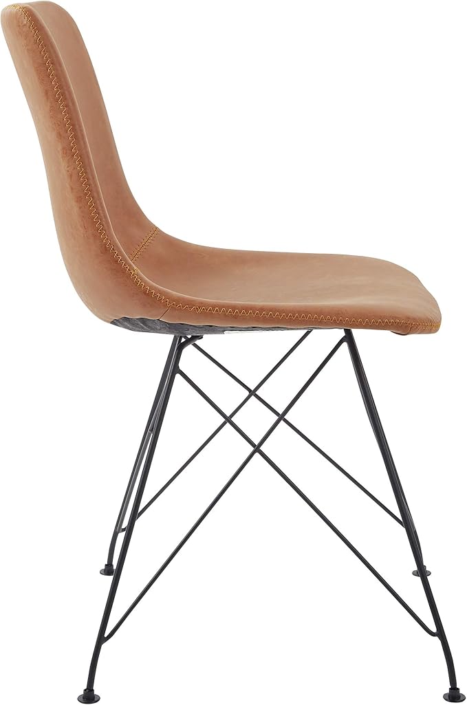 OSP Home Furnishings Trenton Modern Dining Chairs, Sand Faux Leather - Image 5