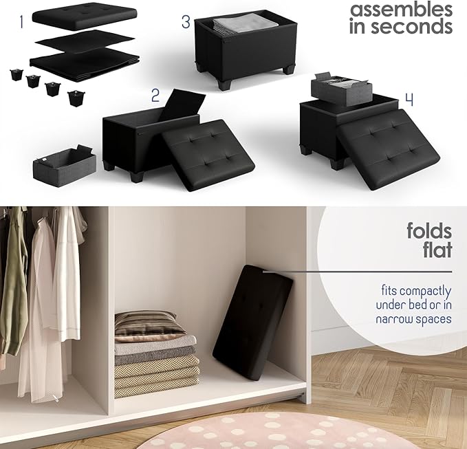 STORAGEBUD Storage Ottoman Cube - Image 9