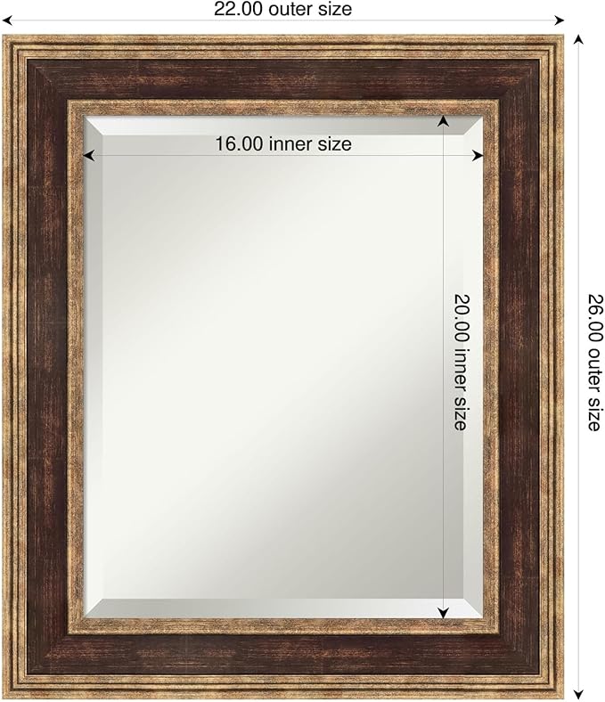 Amanti Art Bronze Bathroom Mirror - Image 3
