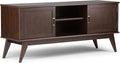 SIMPLIHOME Draper SOLID HARDWOOD 60 inch Wide Mid Century Modern TV Media Stand by SimpliHome