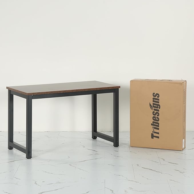 Tribesigns Modern Simple Computer Desk, 47 inch Vintage Office Desk Computer - Image 7