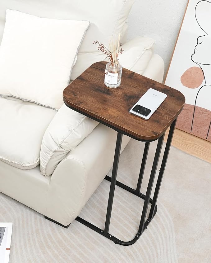 C Shaped End Table Set of 2, Small Side Table - Image 5