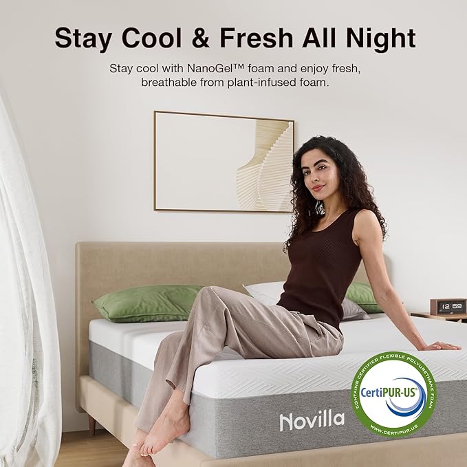 Novilla Twin XL Mattress, 10 Inch Gel Memory Foam XL Twin Mattress - Image 4