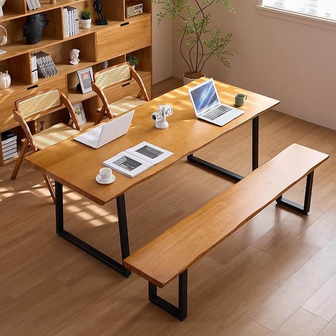 Modern Solid Wood Executive Desk – Spacious and Minimalist Home Office - Image 9
