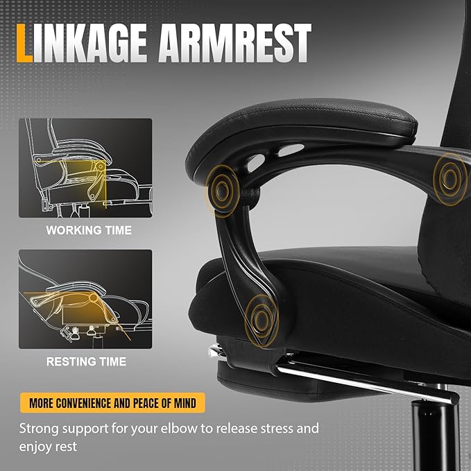 GTRACING Gaming Chair with Foot Rest & Pocket Spring Cushion, Ergonomic High - Image 7
