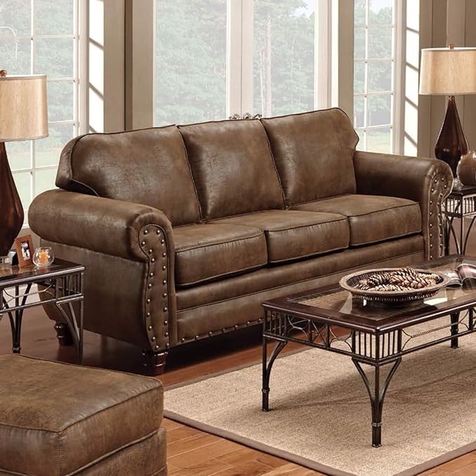 American Furniture Classics Sedona 4-Piece Microfiber Sofa Set in Brown - Image 2