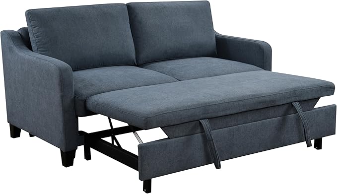 ERYE Modern 3-in-1 Sofa Loveseat Convertible Sleeper Sofabed, Queen Size - Image 3