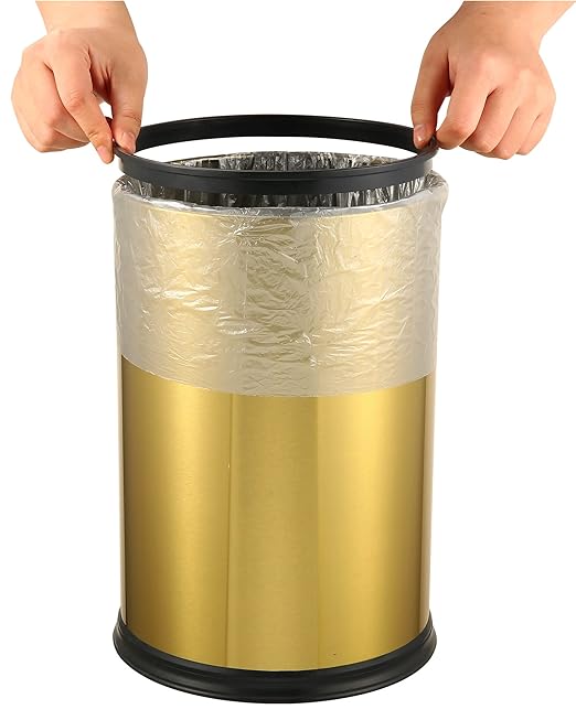 2.6 Gallon Gold Bathroom Trash can - Image 4