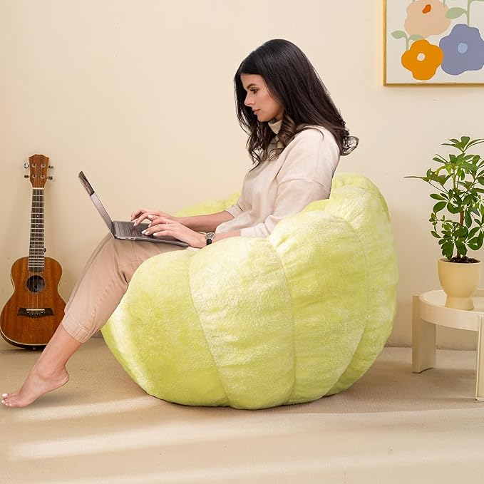 Pumpkin Bean Bag Sofa Chair, Bean Bag Chair - Image 3