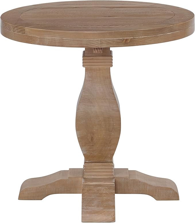 Martin Svensson Home Napa Solid Wood Pedestal End Table - Image 2