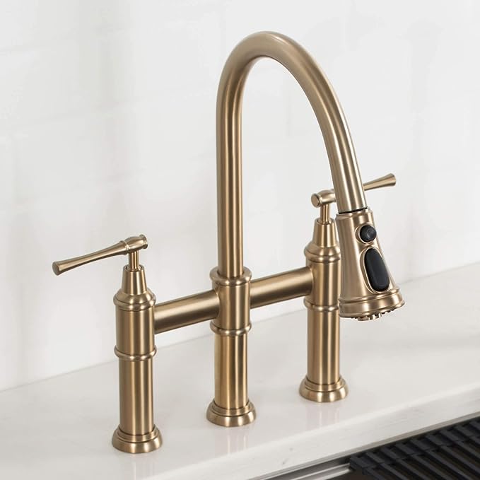 KRAUS Allyn Transitional Bridge Kitchen Faucet - Image 2