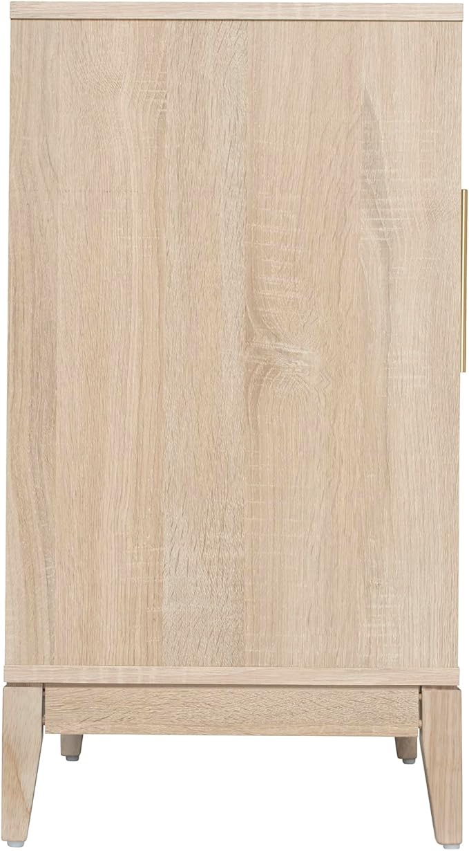 Sango Shagreen 2-Door Cabinet, Natural Finish Storage Cabinet - Image 9