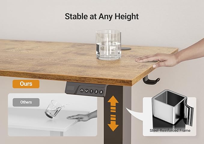 Seang Electric Standing Desk Adjustable Height, 40 x 24 Inch Sit Stand Desk - Image 7