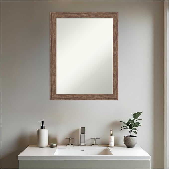 Amanti Art Brown Bathroom Mirror - Image 4