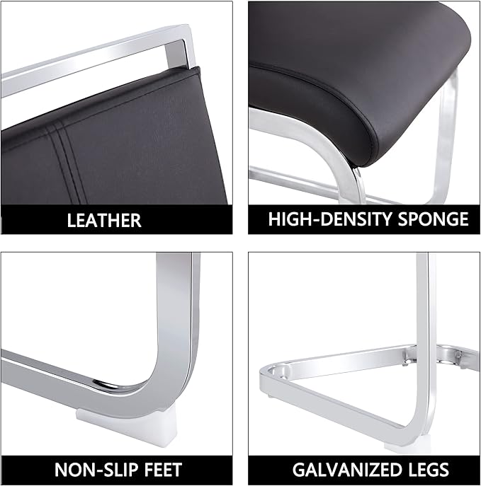 Dining Chairs Set of 8, Kitchen Modern Metal Chairs - Image 7