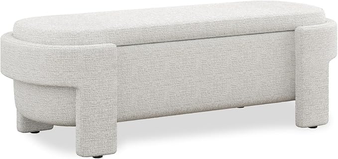 KEIKI 51" Linen Ottoman Bench - Image 8