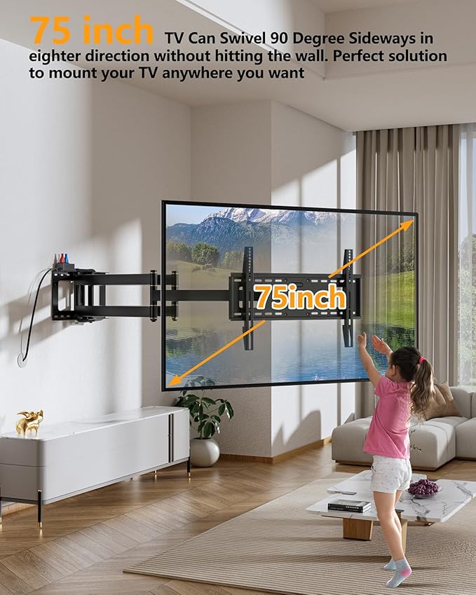 FORGING MOUNT Long Arm TV Wall Mount Swivel Tilt Full Motion Wall Bracket 43 - Image 7