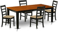 East West Furniture QUPF5-BCH-C 5 Piece Dining Room Table Set Includes a by EastWestFurniture