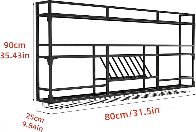 Metal Wall-Mounted Wine Rack - Image 2