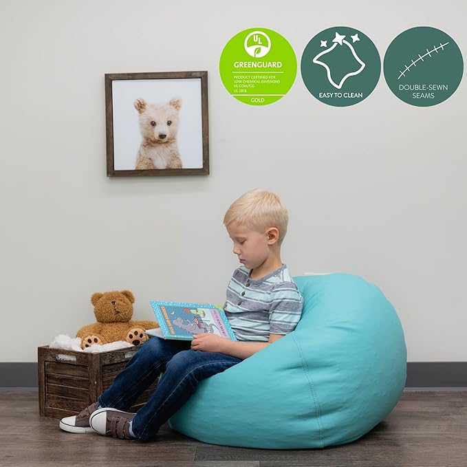 Children's Factory 26" Round Bean Bag, Bean Bag Chair - Image 3