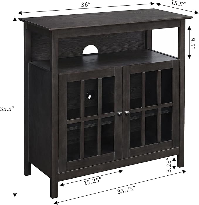 Convenience Concepts Big Sur Highboy TV Stand 36" - Image 3
