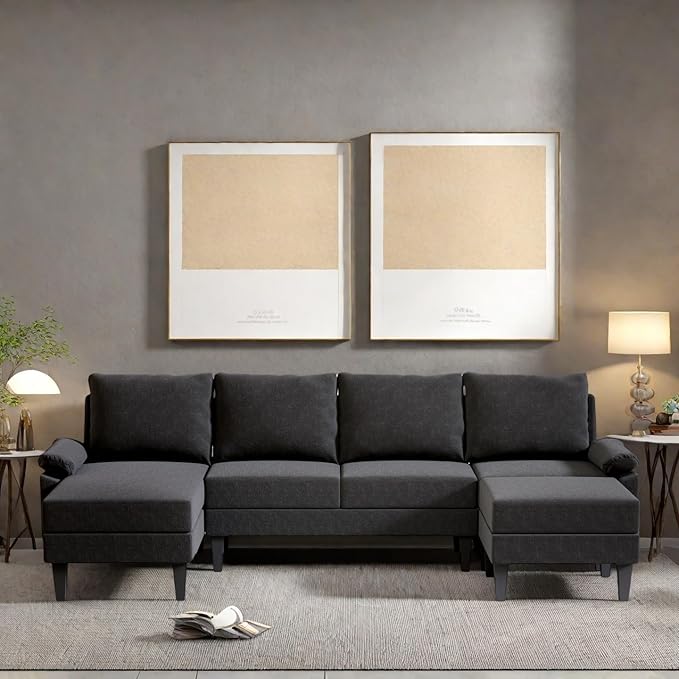 115 Inch U Shaped Sectional Couch - Image 5