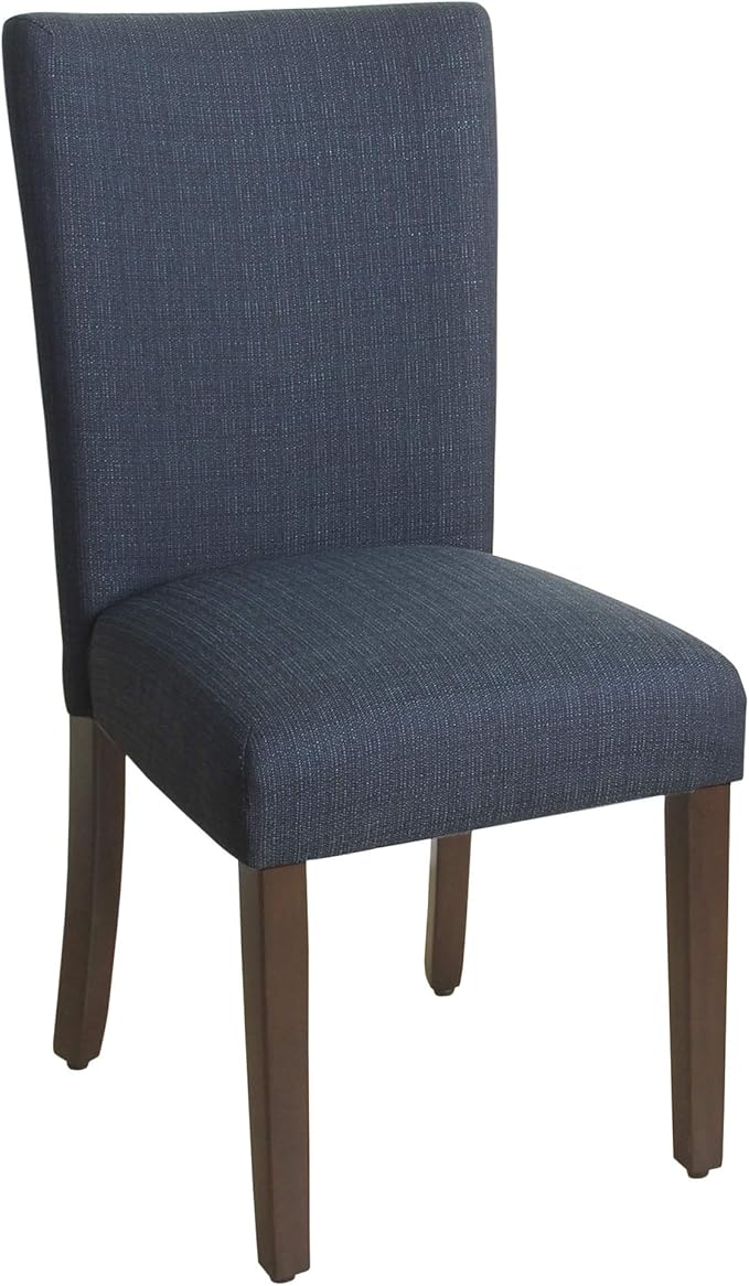 HomePop Parsons Classic Upholstered Accent Dining Chair, Single Pack, Dark Blue by HomePop