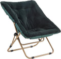 Tiita Comfy Saucer Chair, Soft Faux Fur Oversized Folding Accent Chair by TiitaHome