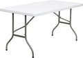 Flash Furniture Elon 5' Rectangular All-Occasion Plastic Folding Event Table by FlashFurniture