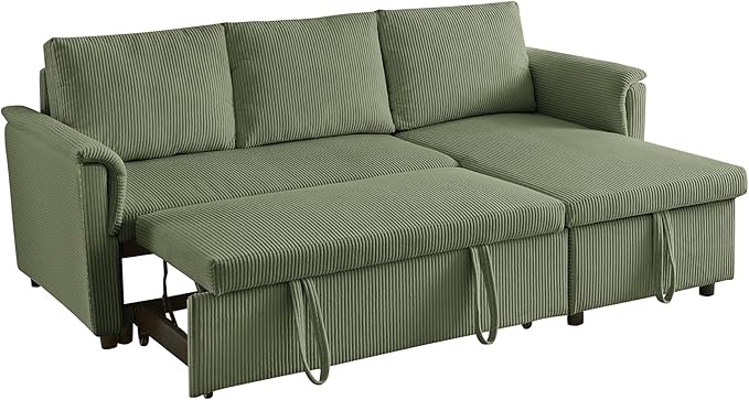 Ball & Cast Reversible Sectional Sofa Couch, L-Shape Sleeper Sofa Bed - Image 13