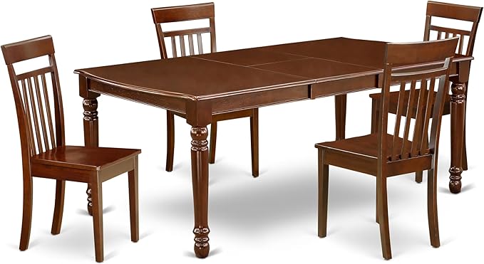 East West Furniture DOCA5-MAH-W 5 Piece Dining Room Table Set Includes a by EastWestFurniture