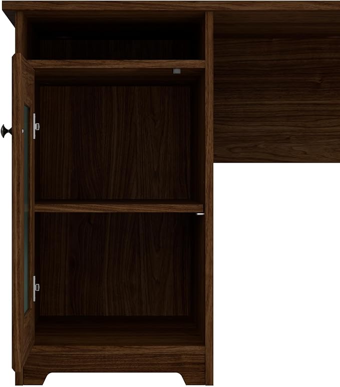 Bush Furniture Cabot L Shaped Computer Desk in Modern Walnut | Corner Table - Image 7