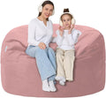 4FT Bean Bag Chair with Ultra Soft Velvet Cover Bean Bag Sofa with Memory Foam by Unknown