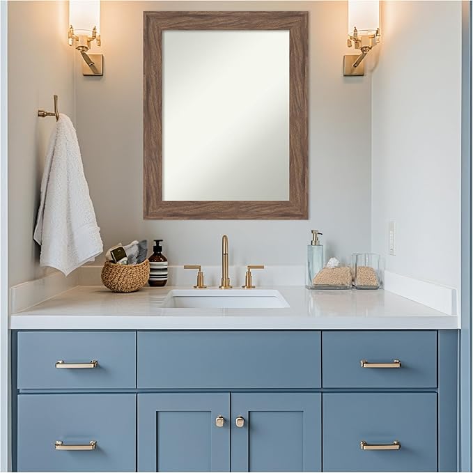 Amanti Art Brown Bathroom Mirror - Image 6