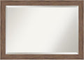 Amanti Art Brown Wall Mirror 29x41 Pia Medium Brown Rectangle Bathroom Mirror by AmantiArt