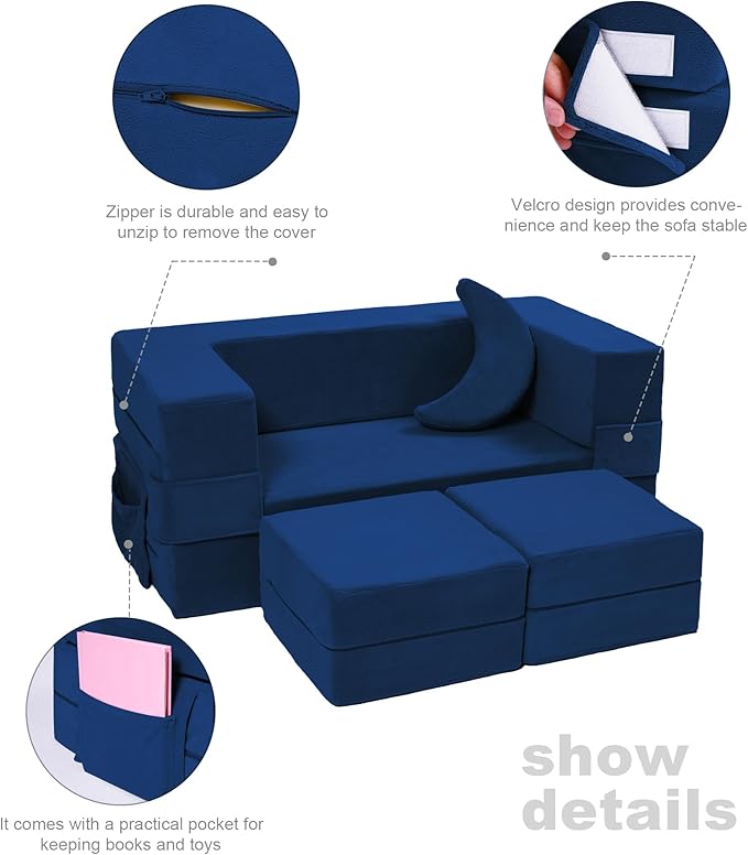Modular Kids Sofa, Toddler Couch Foam Armchair - Image 6