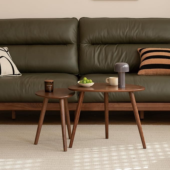 Small Oval Coffee Table, 19.7'' Small Mid Century Modern End Table - Image 7