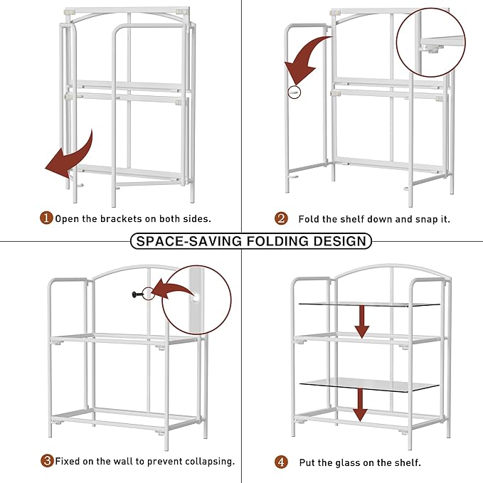 Crofy No Assembly Folding Bookshelf - Image 5