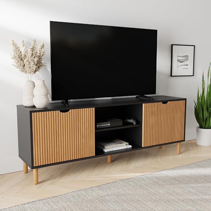 Modern Fluted TV Stand & Media Console by Stead