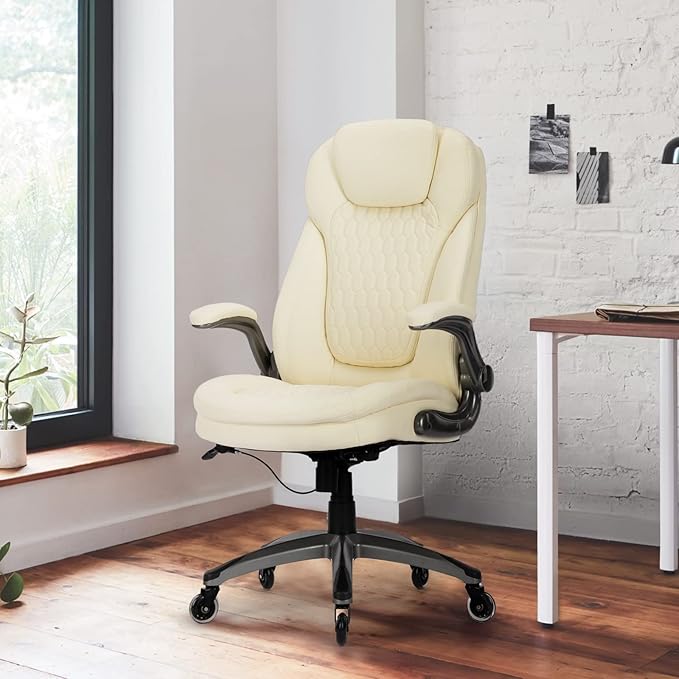Executive Office Chair-Ergonomic Computer Desk Chair, High Back Leather Chair - Image 2